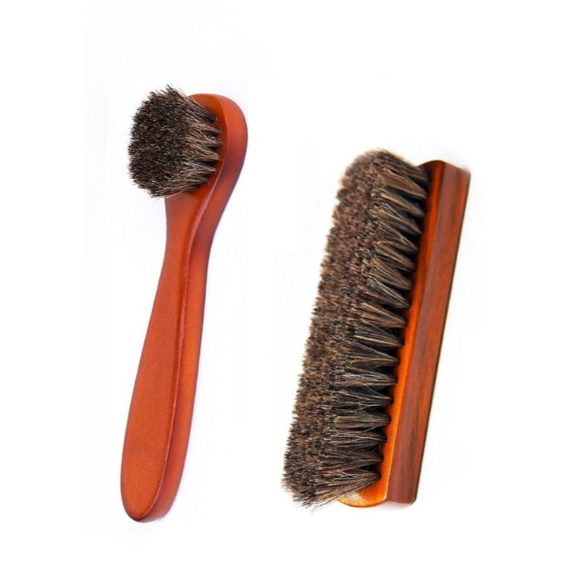 Brushing Boot Horse - แปรงขัดรองเท้าด้ามยาว แปรงขัดรองเท้าขนม้า ขนแปรงนุ่ม เหมาะสำหรับรองเท้า รองเท้าบูท เบาะรถยนต์