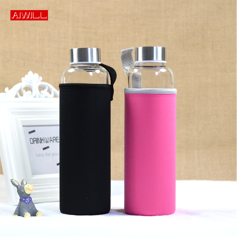 Outdoor Sport Glass Water Bottle - AIWILL ร้อนขายแก้วกีฬาน้ําขวดป้องกันกระเป๋า 280 ml/360 ml/550 ml