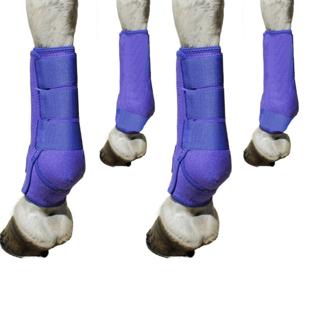 Brushing Boot Horse - ชุดรองเท้ากีฬาสำหรับม้าหลากสี 4 ชิ้น/ชุด 3 ขนาด ระบายอากาศได้ดี