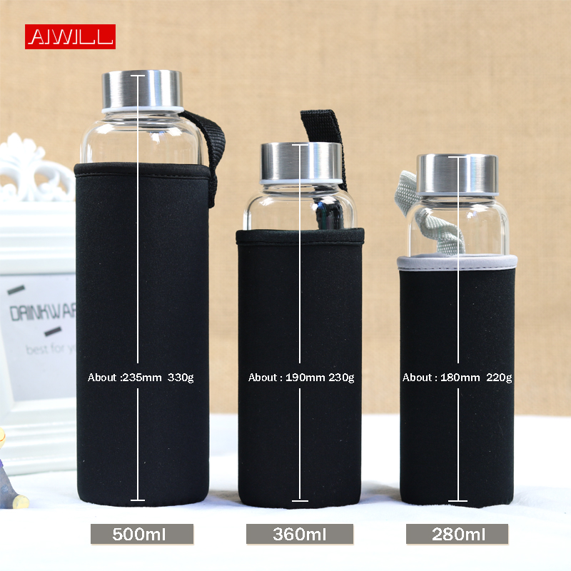 AIWILL ร้อนขายแก้วกีฬาน้ําขวดป - Outdoor Sport Glass Water Bottle บทวิจารณ์และราคา
