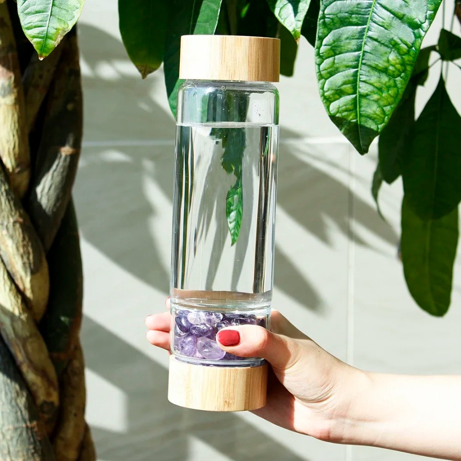 ขวดน้ำคริสตัลขนาดใหญ่จากแร่ธรร - Outdoor Sport Glass Water Bottle บทวิจารณ์และราคา