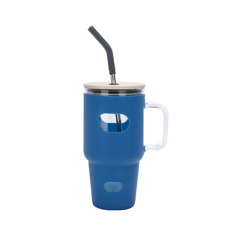 32Oz แบบพกพาซิลิโคนแก้วไม้ไผ่ฟ - Outdoor Sport Glass Water Bottle บทวิจารณ์และราคา