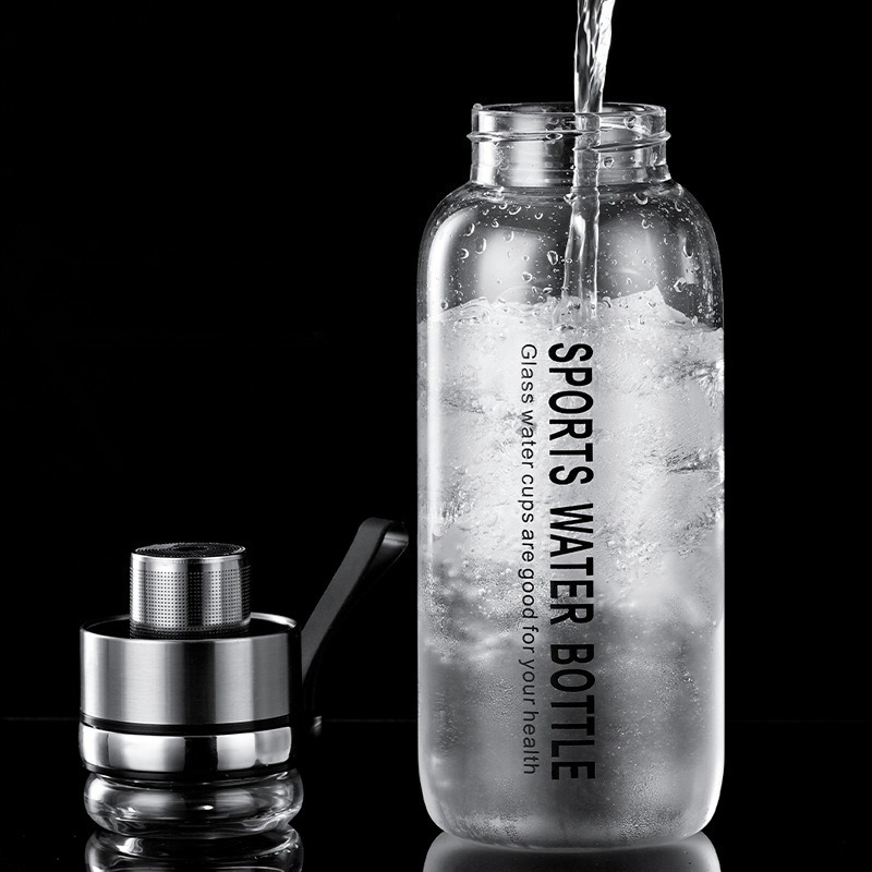 ขวดน้ำแก้วขนาด 1.0/1.2 ลิตร พร - Outdoor Sport Glass Water Bottle บทวิจารณ์และราคา