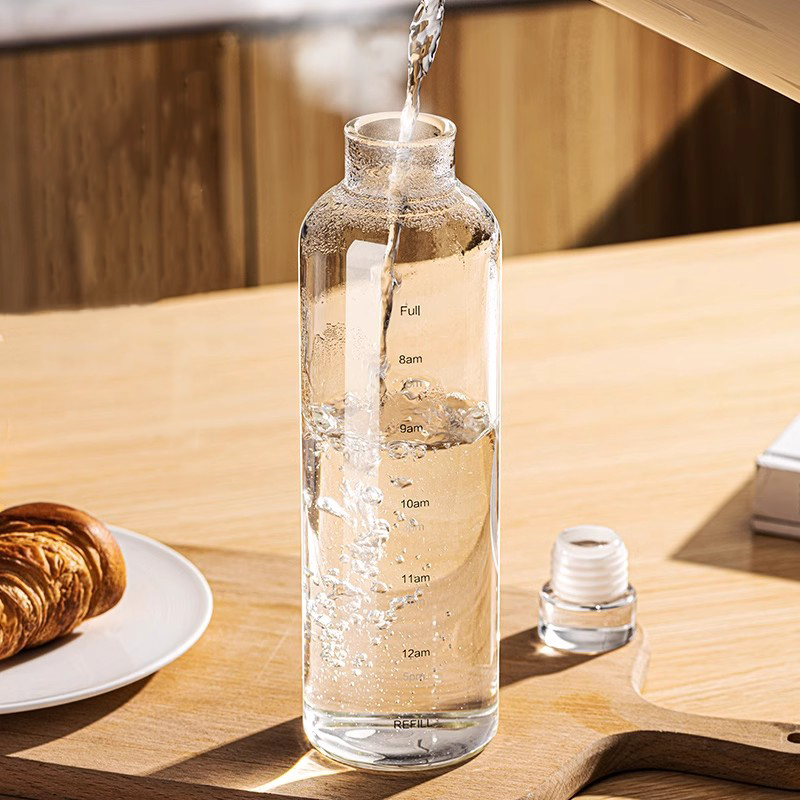 ขวดน้ำแก้วแบบพกพาขนาด 500/750/ - Outdoor Sport Glass Water Bottle บทวิจารณ์และราคา